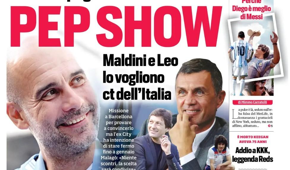 Today's Newspaper – Italy Bows Down Before Guardiola, Juventus